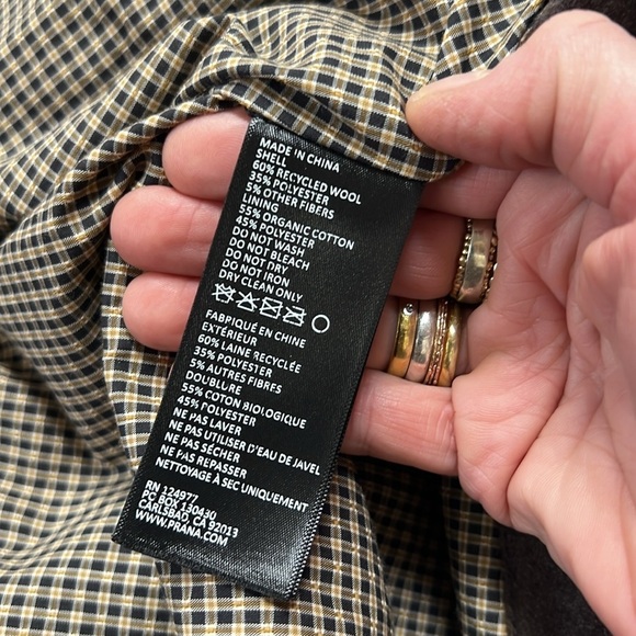 Men's Prana Wooley Shirt Jacket Size Large in Chocolate - Picture 11 of 12